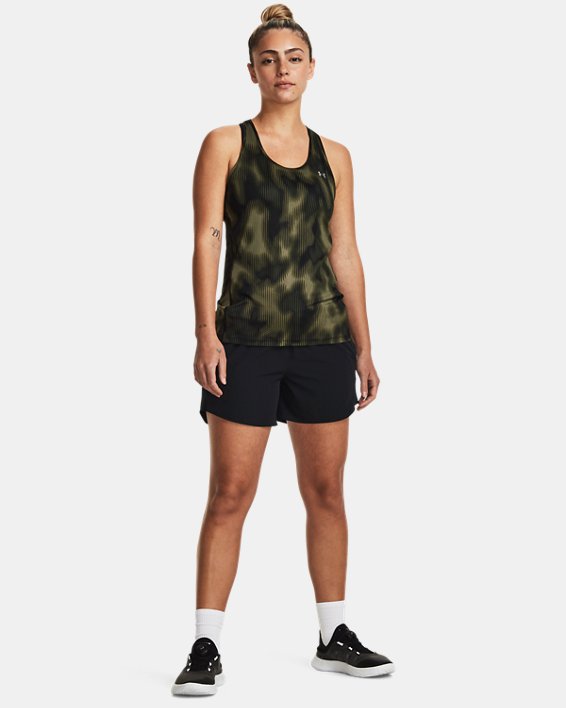 Camiseta sin mangas HeatGear® Armour Racer Print para mujer, Green, pdpMainDesktop image number 2